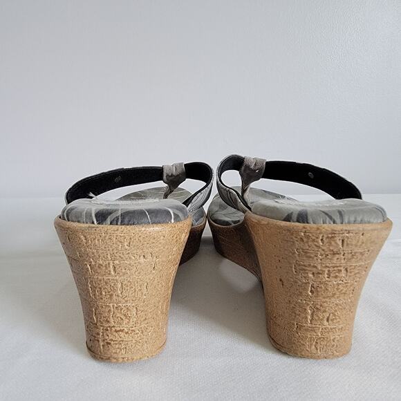 Island Slipper Wedge 3" Heel Sandals Womens Sz 10 Hawaiian Made In Hawaii USA - Picture 8 of 12